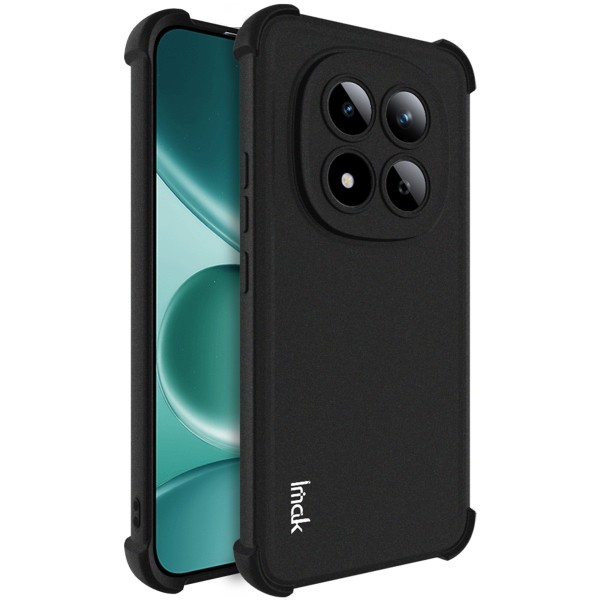 „Imak“ sustiprintos apsaugos Airbag kieto silikono matinis (TPU) dėklas - juodas (Redmi Note 15 Pro 5G)
