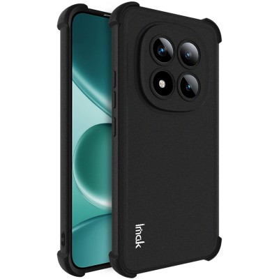 "Imak" reinforced protection hard Airbag silicone matte (TPU) case - black (Poco M8 Pro / Redmi Note 15 Pro+)