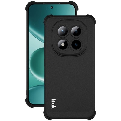"Imak" tugevdatud turvalisus Airbag kõva silikoon matt (TPU) ümbris - must (Poco M8 Pro / Redmi Note 15 Pro+)