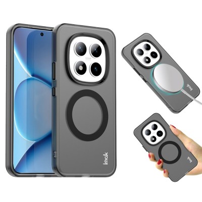 "IMAK" Candy MagSafe matēts cieta silikona (TPU) apvalks - melns (Poco M8 Pro / Redmi Note 15 Pro+)