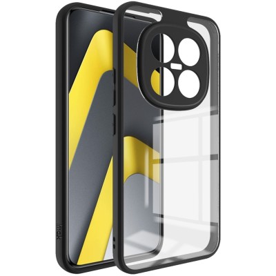 "Imak" hard silicone (TPU) case - clear / black (Poco M8 Pro / Redmi Note 15 Pro+)