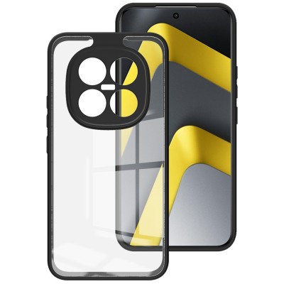 „Imak“ kieto silikono (TPU) dėklas - skaidrus / juodas (Poco M8 Pro / Redmi Note 15 Pro+)