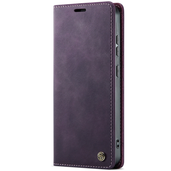 "CaseMe" Retro Skin atvēramais ādas maciņš - violets (Redmi Note 15 Pro 5G)