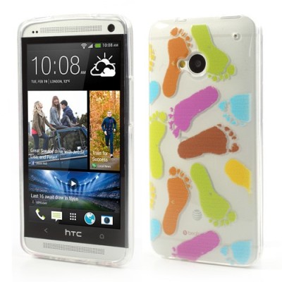 HTC One M7 rakstains margs silikona apvalks / vacins.lv