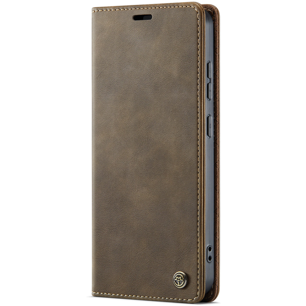 "CaseMe" Retro Skin atvēramais ādas maciņš - brūns (Poco M8 Pro / Redmi Note 15 Pro+)