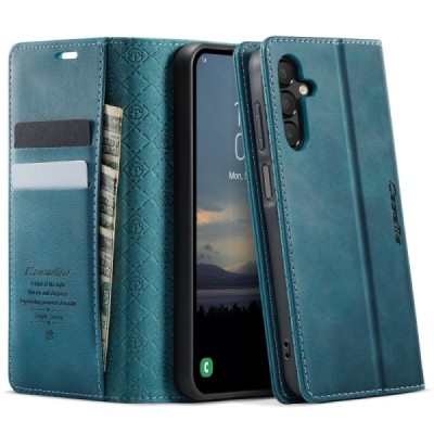 "CaseMe" Retro Skin atvēramais ādas maciņš - zaļš (Poco M8 / Redmi Note 15 5G)