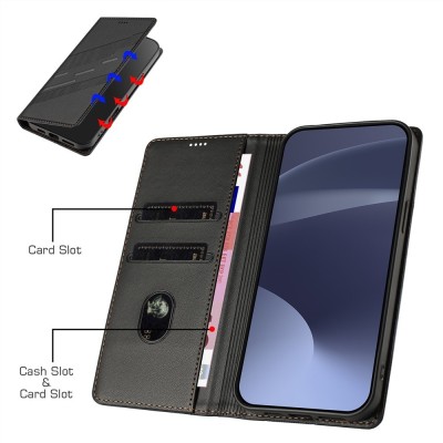"Hengxin" Flip Book Case - Black (CMF Phone 2 Pro)