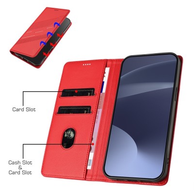 "Hengxin" atvēramais maciņš - sarkans (CMF Phone 2 Pro)