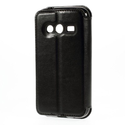 Samsung Galaxy Trend 2 G313 Roar Noble ādas atvēramais melns maciņš / Vacins.lv