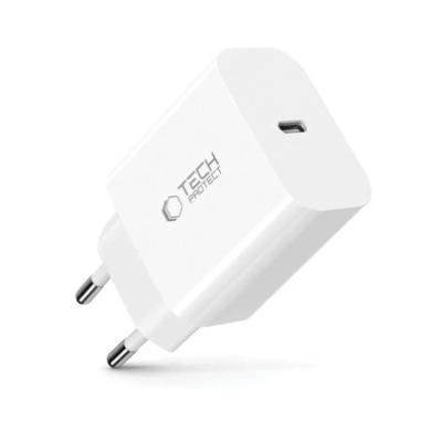 „Tech-Protect“ Quick Charger sieninis įkroviklis (20W) - baltas