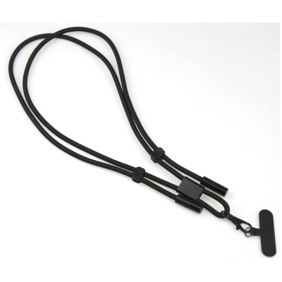 „Lanyard“ Fast Charge Type-C Type-C laidas – juodas (1 m. / 3A)