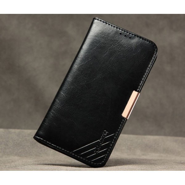 „Kalaideng“ Royale atverčiamas dėklas - juodas (Galaxy S5 / S5 Neo)