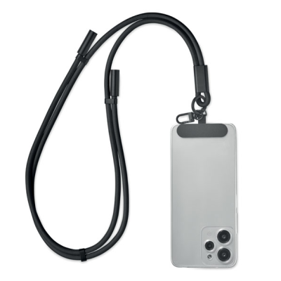 „Lanyard“ Fast Charge Type-C Type-C laidas – juodas (1 m. / 3A)