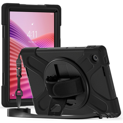 Sustiprintos apsaugos (360°) dėklas - juodas (Lenovo Tab 10.1)