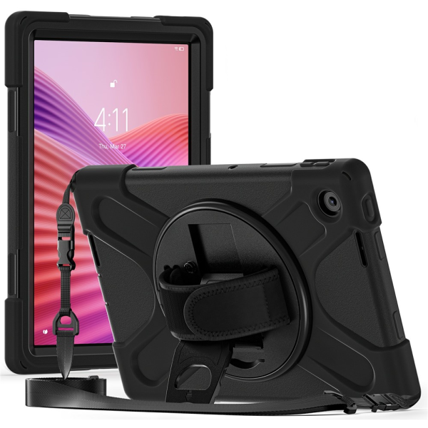 Pastiprinātas aizsardzības (360°) apvalks - melns (Lenovo Tab 10.1)