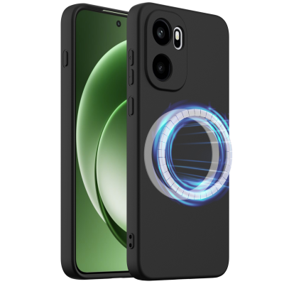 "Shell" MagSafe cieta silikona (TPU) apvalks - melns (OnePlus 15R)