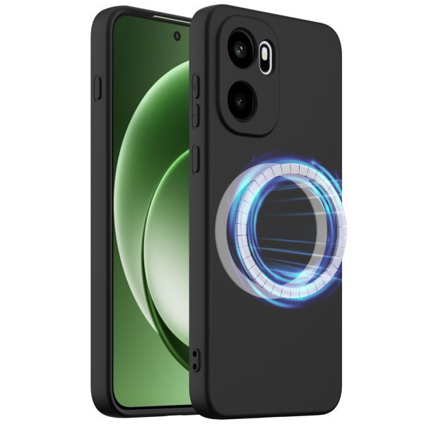 "Shell" MagSafe cieta silikona (TPU) apvalks - melns (OnePlus 15R)