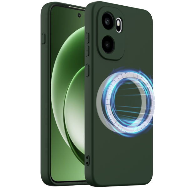 "Shell" MagSafe cieta silikona (TPU) apvalks - tumši zaļa (OnePlus 15R)