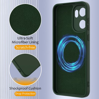 "Shell" MagSafe Hard Silicone (TPU) Case Cover - dark green (OnePlus 15R)