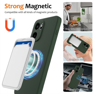 "Shell" MagSafe Hard Silicone (TPU) Case Cover - dark green (OnePlus 15R)