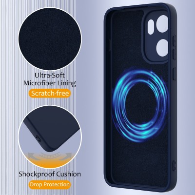 "Shell" MagSafe Hard Silicone (TPU) Case Cover - dark blue (OnePlus 15R)