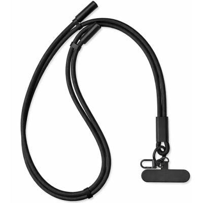 „Lanyard“ USB-C USB-C vads - melns (1 m. / 3A)