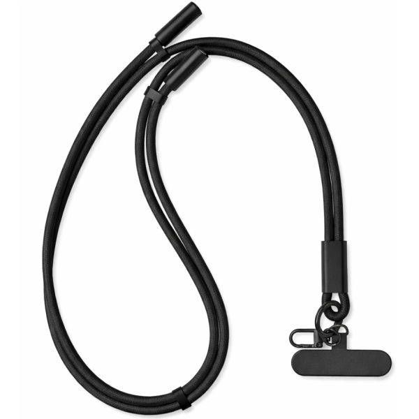 „Lanyard“ USB-C USB-C vads - melns (1 m. / 3A)