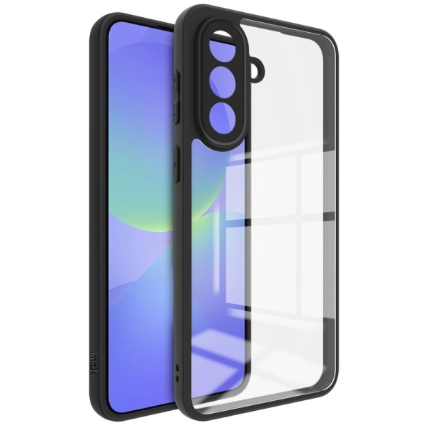 "Imak" Kõva silikoon (TPU) kaaned - läbipaistev / must (Galaxy A57)