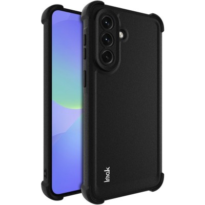 "Imak" tugevdatud turvalisus kõva silikoon matt (TPU) ümbris - must (Galaxy A37)