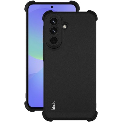 "Imak" pastiprinātas aizsardzības cieta silikona matēta (TPU) apvalks - melns (Galaxy A37)