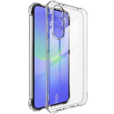 „Imak“ sustiprintos apsaugos kieto silikono (TPU) airbag dėklas - skaidrus (Galaxy A37)