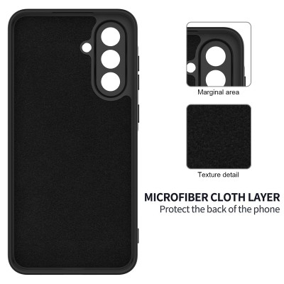 "Shell" hard silicone (TPU) case - black (Galaxy A57)