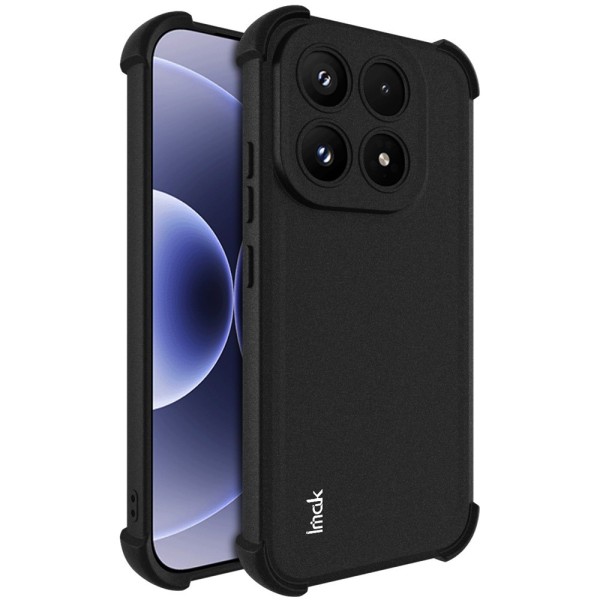 "Imak" pastiprinātas aizsardzības cieta silikona matēta (TPU) apvalks - melns (Xiaomi 17)