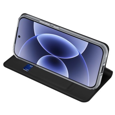 „Dux Ducis“ Skin atverčiamas dėklas - juodas (Xiaomi 17)