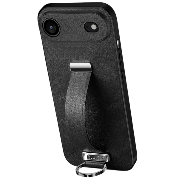 „SULADA“ Leather Kickstand dėklas - juodas (iPhone Air)