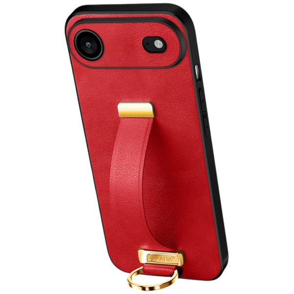 "SULADA" Leather Kickstand Case - Red (iPhone Air)