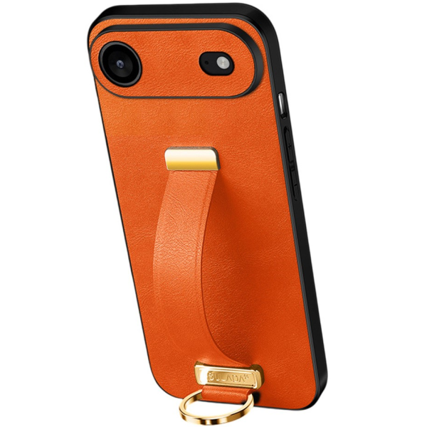 „SULADA“ Leather Kickstand dėklas - oranžinis (iPhone Air)
