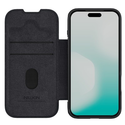 „Nillkin“ Qin Pro tahke kaaned - must (iPhone 17 Pro Max)