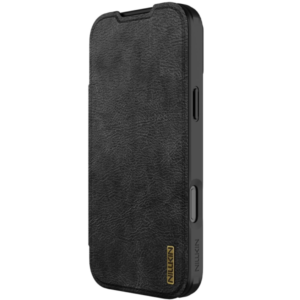 „Nillkin“ Qin Pro atvēramais maciņš - melns (iPhone 17 Pro)