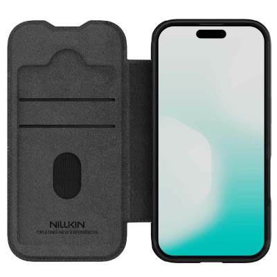 „Nillkin“ Qin Pro flip case - black (iPhone 17)