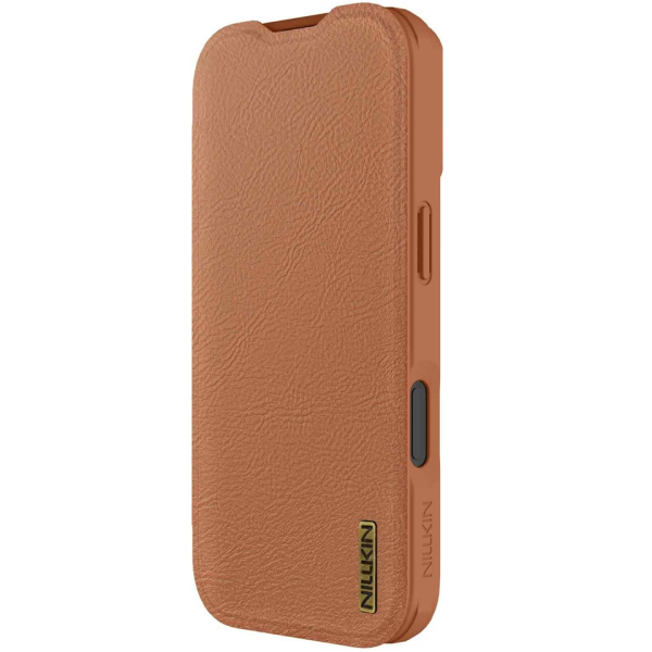 "Nillkin" Qin Pro atvēramais maciņš - brūns (iPhone 17)