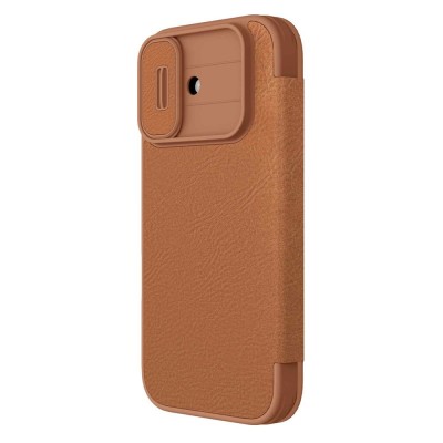 "Nillkin" Qin Pro atvēramais maciņš - brūns (iPhone 17)