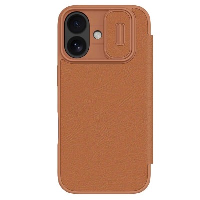 "Nillkin" Qin Pro flip case - brown (iPhone 17)