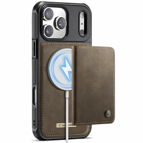 „CASEME“ Wallet dėklas - rudas (iPhone 17 Pro Max)