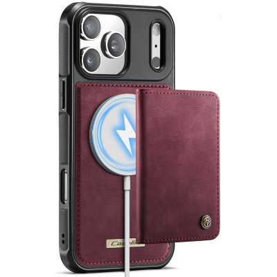 „CASEME“ Wallet dėklas - bordo (iPhone 17 Pro Max)