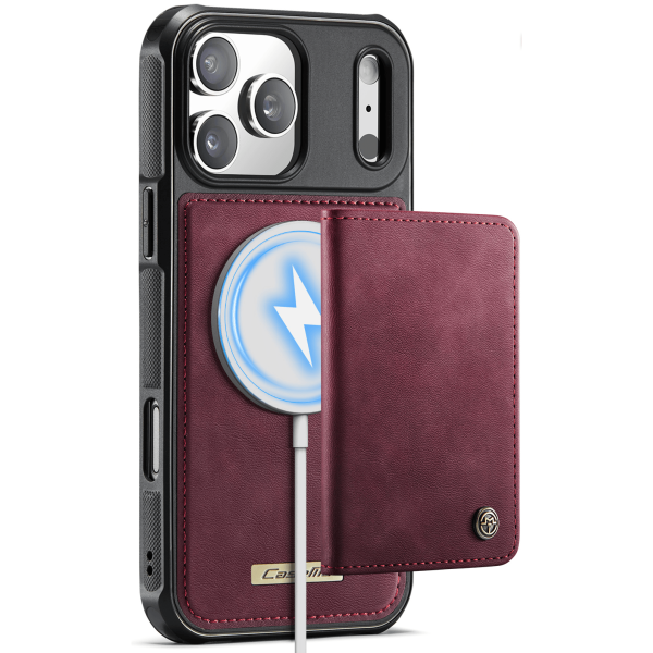 „CASEME“ Wallet dėklas - bordo (iPhone 17 Pro Max)