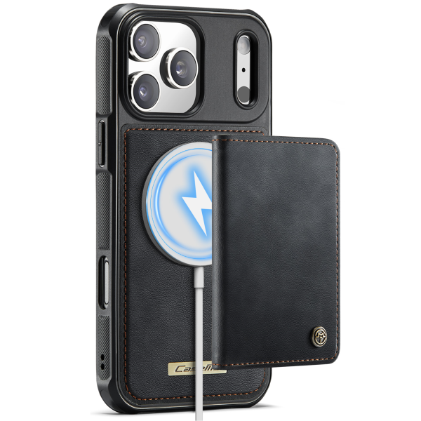 „CASEME“ Wallet apvalks - melns (iPhone 17 Pro)