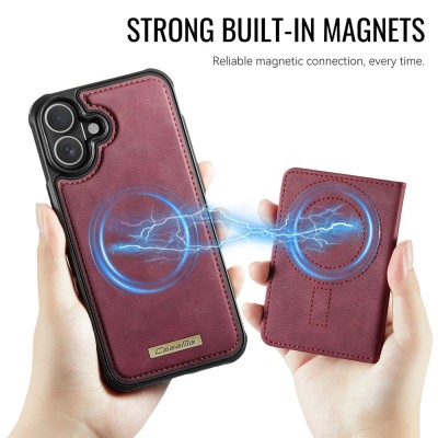 „CASEME“ Wallet case - burgundy (iPhone 17)