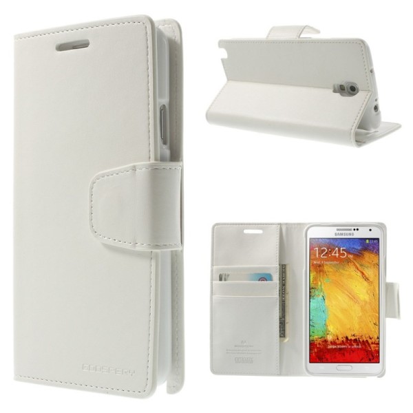 „Mercury“ Sonata atvērams maciņš - balts (Galaxy Note 3 Neo)