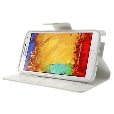 Samsung Galaxy Note 3 Neo Mercury Sonata atvērams balts ādas maciņš / Vacins.lv